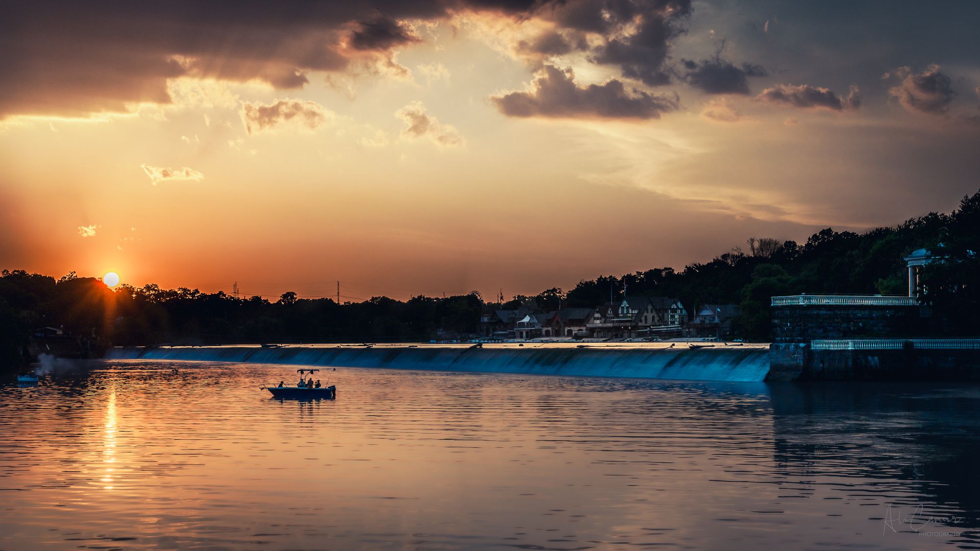 Slack Water, Boathouse Row, Philadelphia, Pennsylvania — limited edition fine art metal print